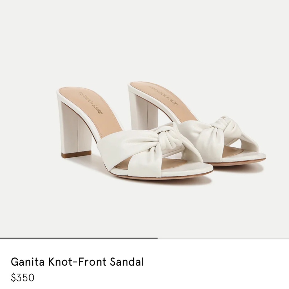 VERONICA BEARD Ganita Knot-Front Sandal
$550 Sz 10.5 gently used
Color:Coconut